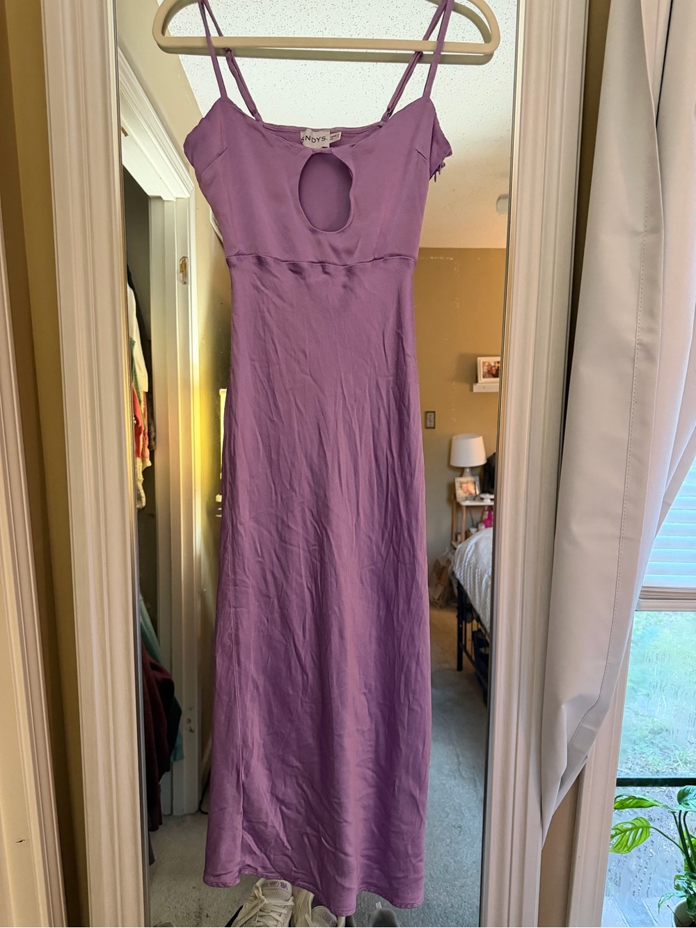 SNDYS Lavender Cutout Slip Dress